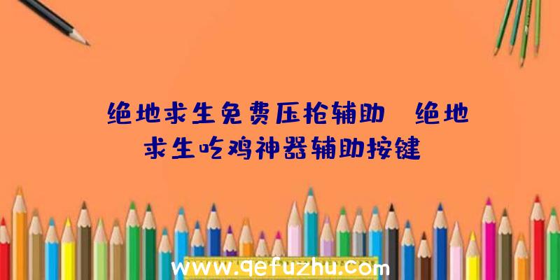 「绝地求生免费压枪辅助」|绝地求生吃鸡神器辅助按键